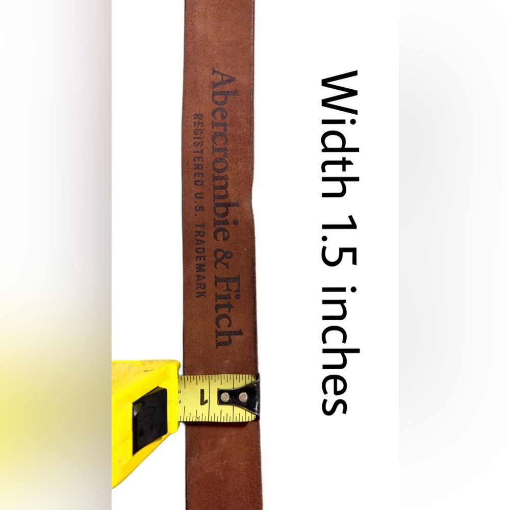 RARE Abercrombie & Fitch Brown Italian Leather Belt size 32 - VERY RARE! - Picture 8 of 8